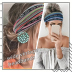 Style Elastic Headscarf, Breathable Cotton, Wide Brimmed Hair Accessories for Women