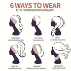 Style Elastic Headscarf, Breathable Cotton, Wide Brimmed Hair Accessories for Women