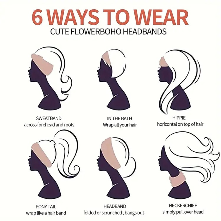 Style Elastic Headscarf, Breathable Cotton, Wide Brimmed Hair Accessories for Women