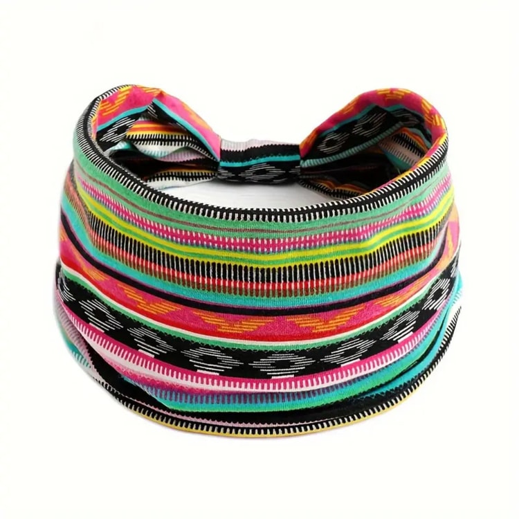 Style Elastic Headscarf, Breathable Cotton, Wide Brimmed Hair Accessories for Women