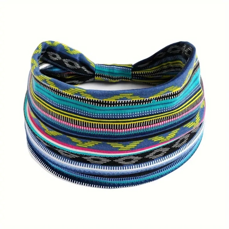Style Elastic Headscarf, Breathable Cotton, Wide Brimmed Hair Accessories for Women