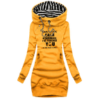 Casual Hooded Dresses for Women Pullover Dress, Autumn and Winter Women Fashion Long Sleeve Hoodie Dress