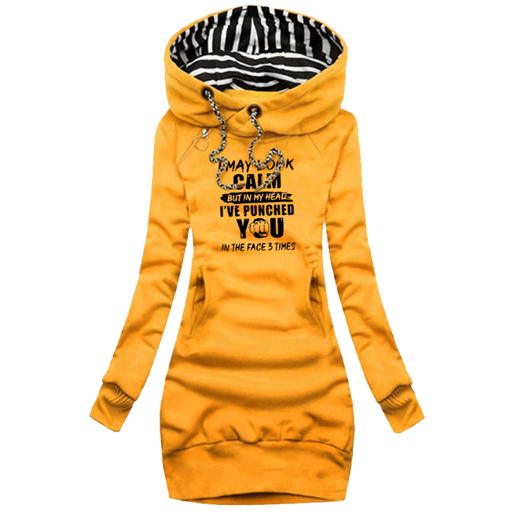 Casual Hooded Dresses for Women Pullover Dress, Autumn and Winter Women Fashion Long Sleeve Hoodie Dress