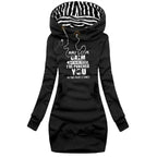 Casual Hooded Dresses for Women Pullover Dress, Autumn and Winter Women Fashion Long Sleeve Hoodie Dress