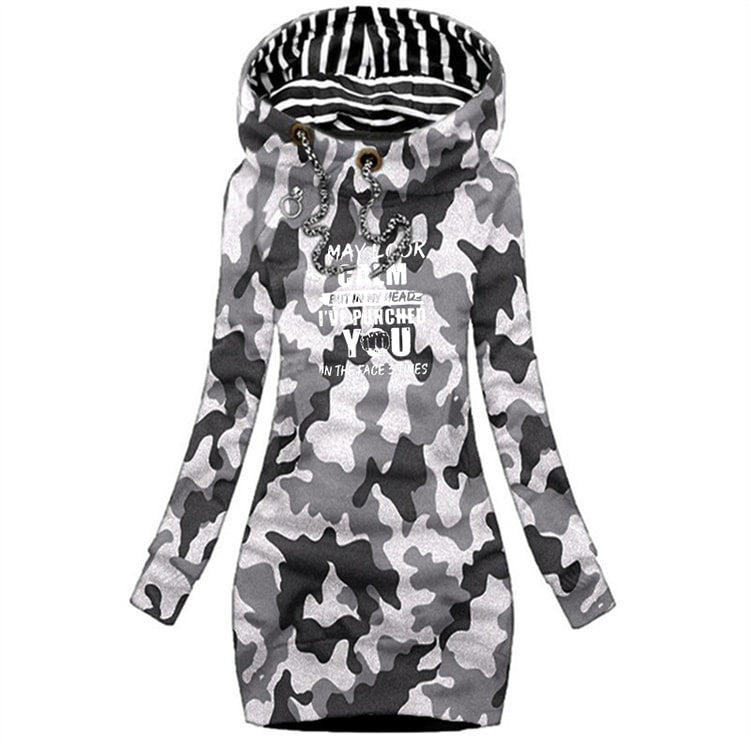 Casual Hooded Dresses for Women Pullover Dress, Autumn and Winter Women Fashion Long Sleeve Hoodie Dress