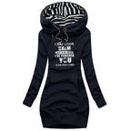 Casual Hooded Dresses for Women Pullover Dress, Autumn and Winter Women Fashion Long Sleeve Hoodie Dress