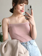 Summer Sleeveless Camis, Casual Women Halter Crop Tops, Backless Strap Tank Top