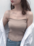 Summer Sleeveless Camis, Casual Women Halter Crop Tops, Backless Strap Tank Top