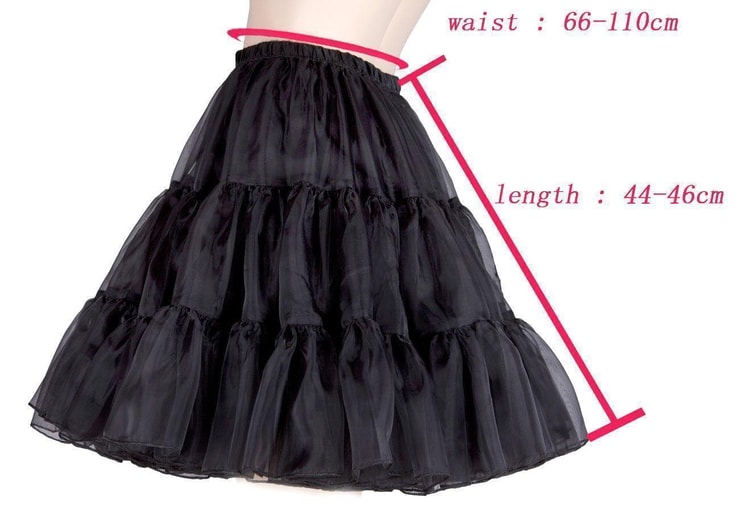 BABYONLINE Petticoat for Dresses, Adult Crinoline Underskirt, Tulle Bridal Slip, Rockabilly Skirt, Tutu for Wedding