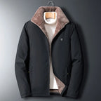 Winter Windproof Thick Fleece Jacket – Mens Classic Outdoor Outwear