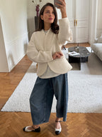Elegant Plush V Neck Short White Coat Women Retro Casual Single Breasted Tweed Coats Female Autumn Chic Street Outwear