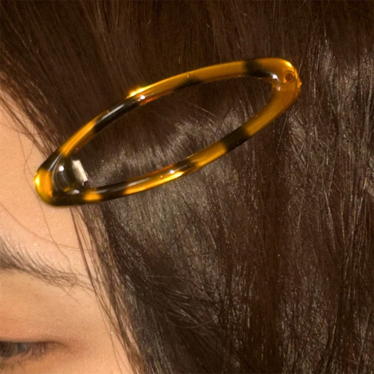 Leopard Print Oval Hair Clips Set Hair Accessories for Women