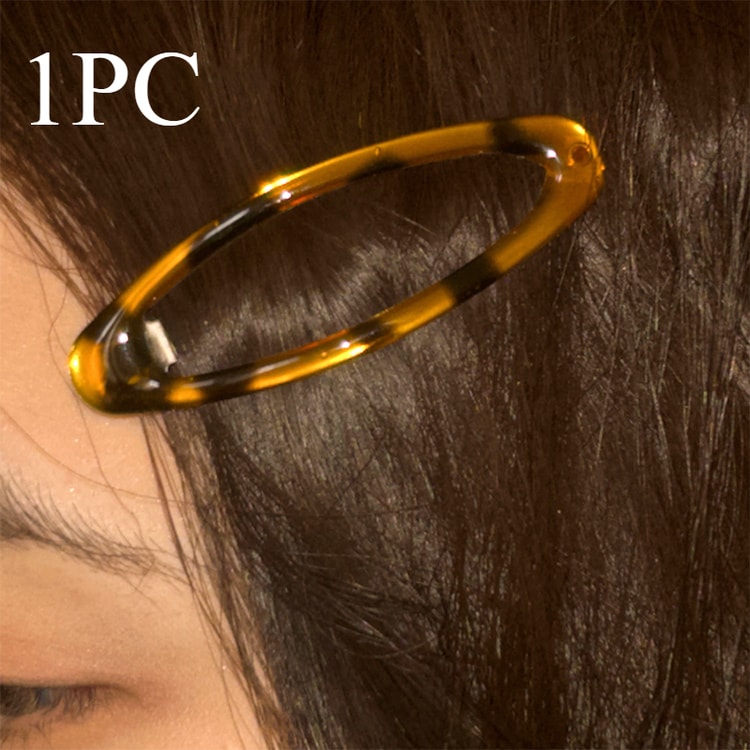 Leopard Print Oval Hair Clips Set Hair Accessories for Women